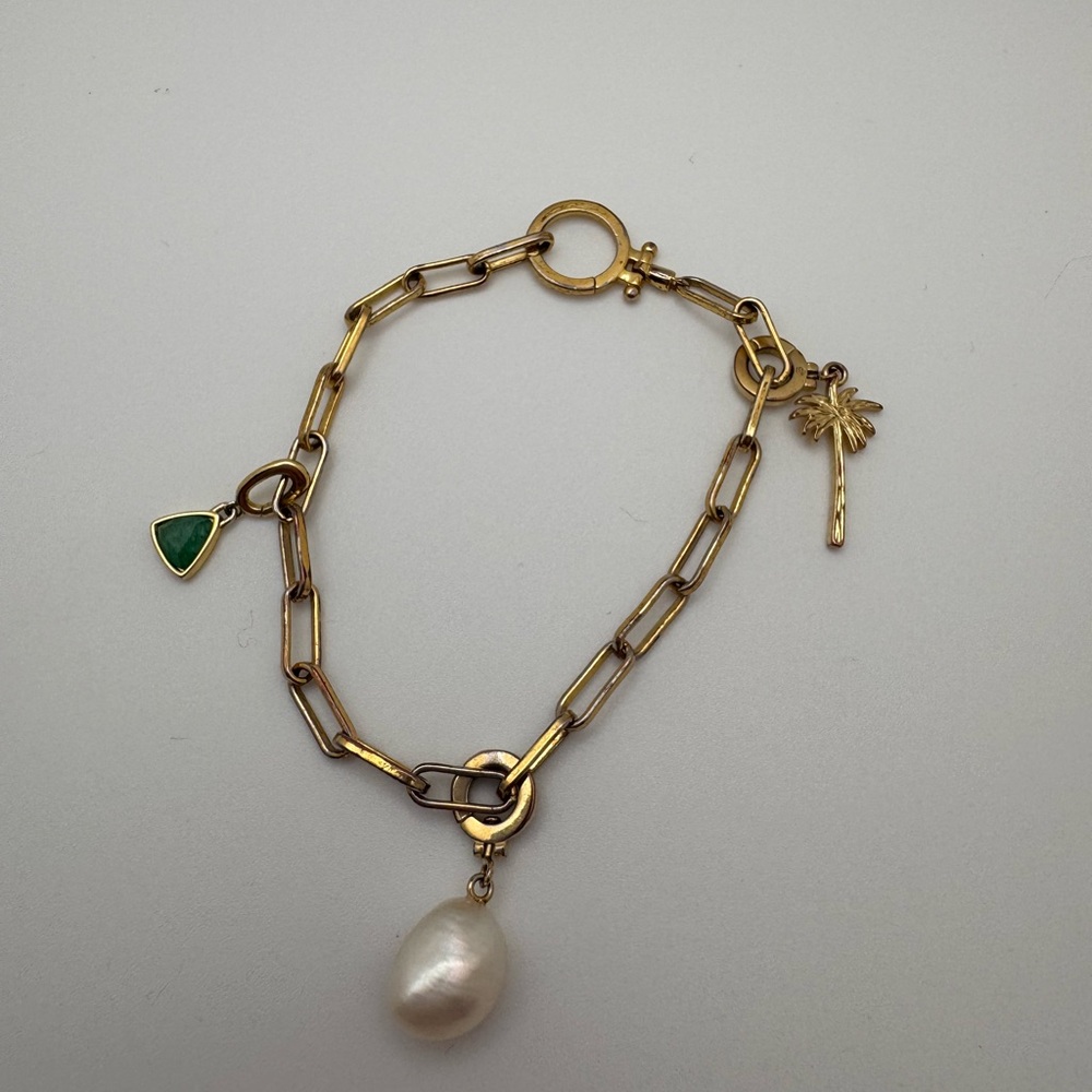 Gorjana Parker 18k Gold Plated Bracelet with Charms - Picture 3 of 8